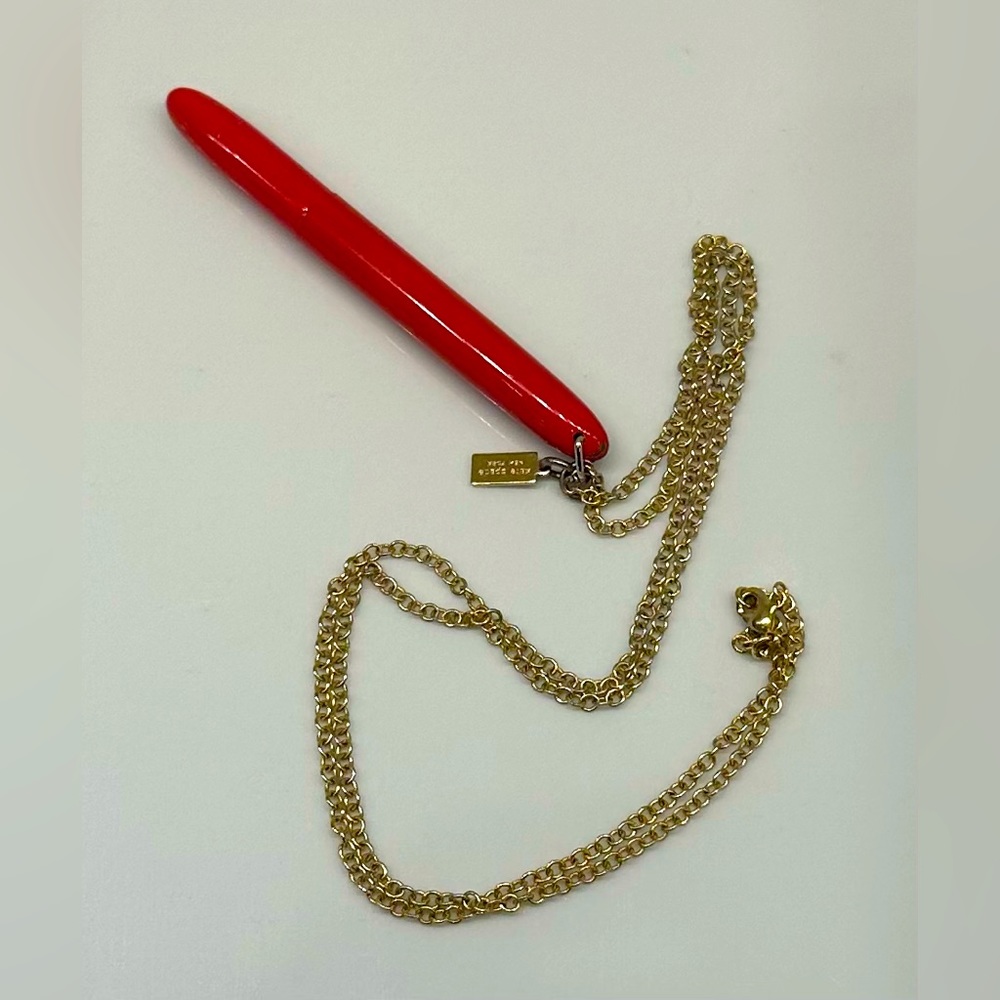 KATE SPADE Necklace - Red Pen with Gold Chain - Picture 1 of 14